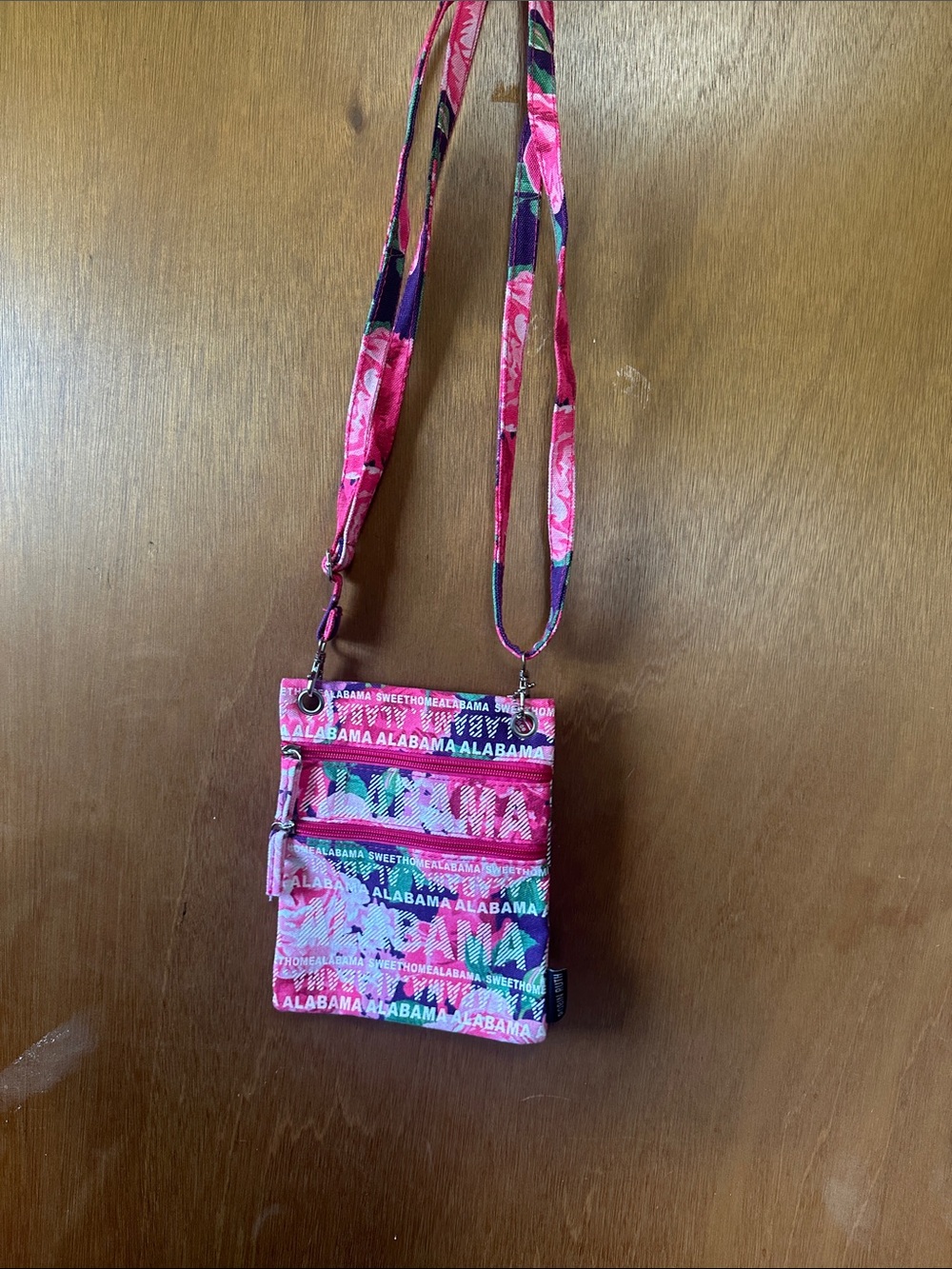 Robin Ruth Pink & Green Floral 'Alabama' Crossbody Bag